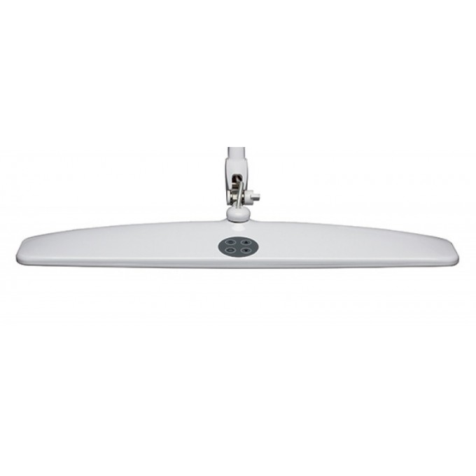 Lampka LED na biurko MAULwork, 21W, ze ściemniaczem, mocowana zaciskiem, biała