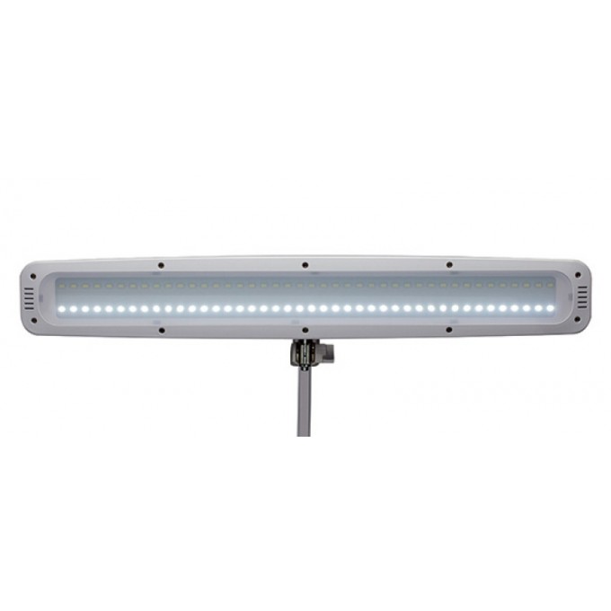 Lampka LED na biurko MAULwork, 21W, ze ściemniaczem, mocowana zaciskiem, biała