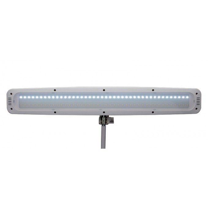 Lampka LED na biurko MAULwork, 21W, ze ściemniaczem, mocowana zaciskiem, biała