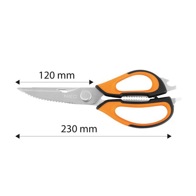 Neo Tools Nożyczki 6 w 1, długość 230mm, długość ostrza 120mm