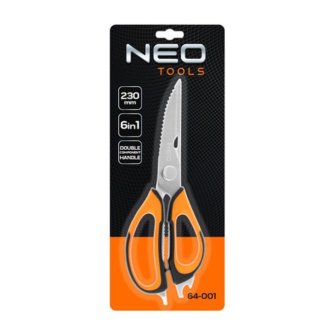 Neo Tools Nożyczki 6 w 1, długość 230mm, długość ostrza 120mm