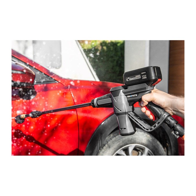 Graphite Myjka ciśnieniowa akumulatorowa 58G083, 19bar, 170l/min.