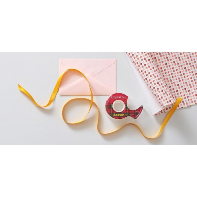 Taśma biurowa SCOTCH® Crystal Clear (6-1975), transparentna, 19mm, 7, 5m