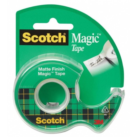 Taśma biurowa SCOTCH® Magic™ (890 8-1975), matowa, z dyspenserem, 19mm, 7, 5m
