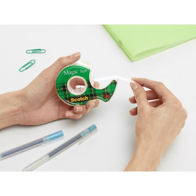 Taśma biurowa SCOTCH® Magic™ (890 8-1975), matowa, z dyspenserem, 19mm, 7, 5m