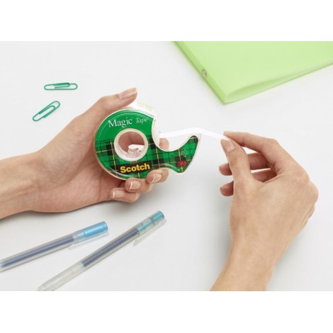 Taśma biurowa SCOTCH® Magic™ (890 8-1975), matowa, z dyspenserem, 19mm, 7, 5m