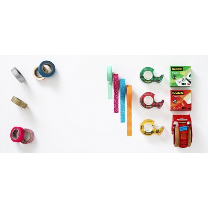 Taśma biurowa SCOTCH® Magic™ (890 8-1975), matowa, z dyspenserem, 19mm, 7, 5m