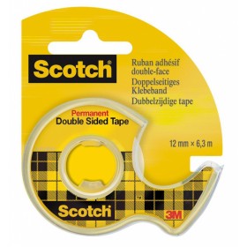 Taśma biurowa, dwustronna SCOTCH® (136D), z dyspenserem, 12mm, 6, 3m