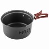 Naczynia turystyczne 7 w 1 Turystyka, szara, aluminium, garnek, patelnia, 2x talerze, chochla, łopatka,, Neo Tools Naczynia turystyczne 7 w 1 Turystyka, szara, aluminium, garnek, patelnia, 2x talerze, chochla, łopatka,, Neo Tools