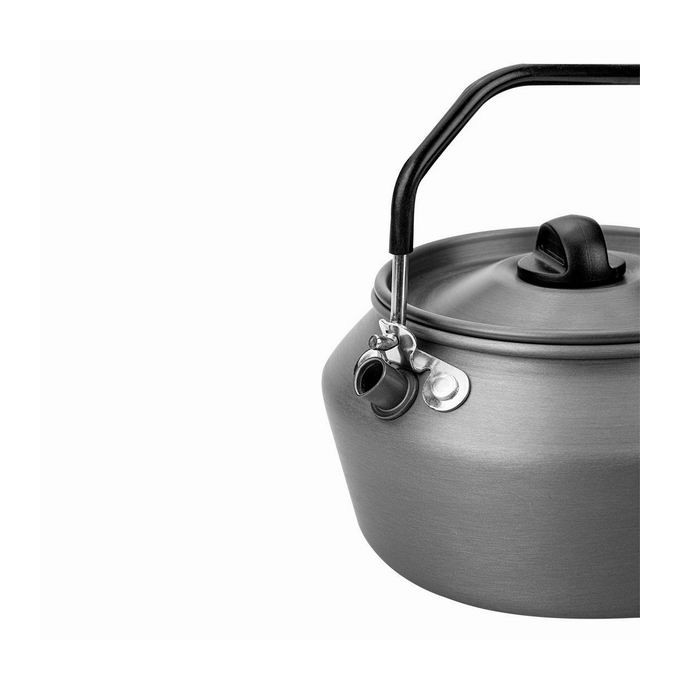 Czajnik turystyczny szara, aluminium, stal nierdzewna, 0.8l, pokrywa, siatka do przenoszenia,, Neo Tools