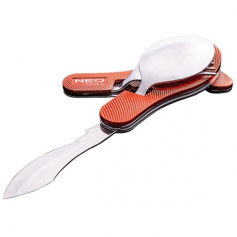 Neo Tools Narzędzie wielofunkcyjne - multitool, hliník, 100mm, 3w1, nóż, widelec, łyżka Neo Tools Narzędzie wielofunkcyjne - multitool, hliník, 100mm, 3w1, nóż, widelec, łyżka