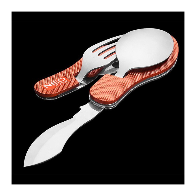 Neo Tools Narzędzie wielofunkcyjne - multitool, hliník, 100mm, 3w1, nóż, widelec, łyżka