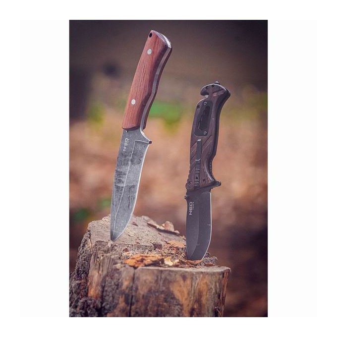 Neo Tools Nóż typu full tang, nerezová ocel, 250mm, 145mm, nylonowe etui