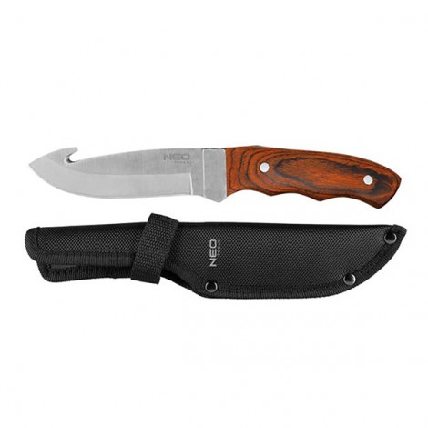 Neo Tools Nóż survivalowy, nerezová ocel, 240mm, 130mm, 63-116, otwieracz do butelek, nylonowe etui Neo Tools Nóż survivalowy, nerezová ocel, 240mm, 130mm, 63-116, otwieracz do butelek, nylonowe etui