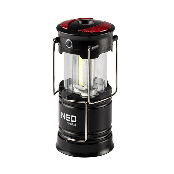 Lampa biwakowa 3w1, 3xAA, aluminium, czarna, 3 typy oświetlenia