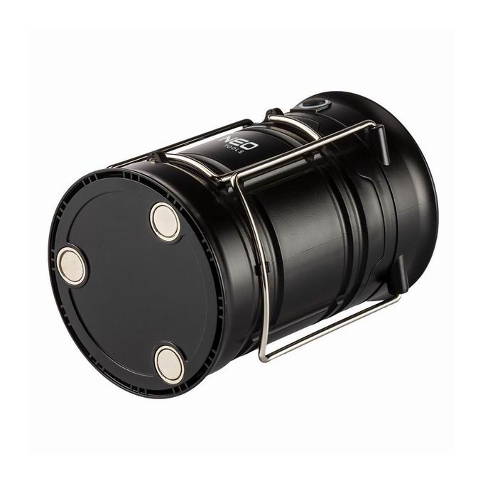 Lampa biwakowa 3w1, 3xAA, aluminium, czarna, 3 typy oświetlenia