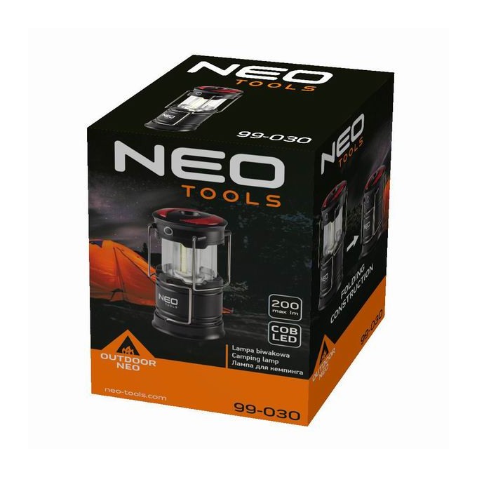 Lampa biwakowa 3w1, 3xAA, aluminium, czarna, 3 typy oświetlenia