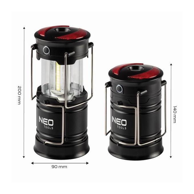 Lampa biwakowa 3w1, 3xAA, aluminium, czarna, 3 typy oświetlenia