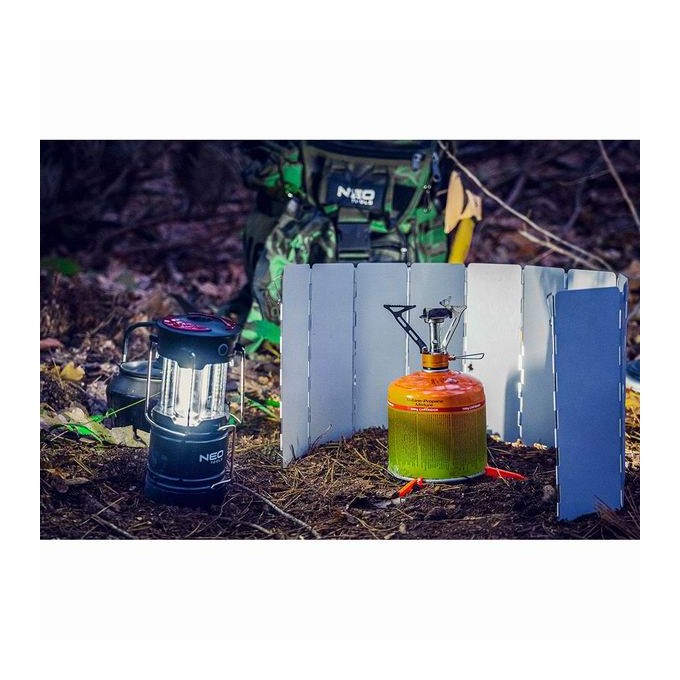 Lampa biwakowa 3w1, 3xAA, aluminium, czarna, 3 typy oświetlenia