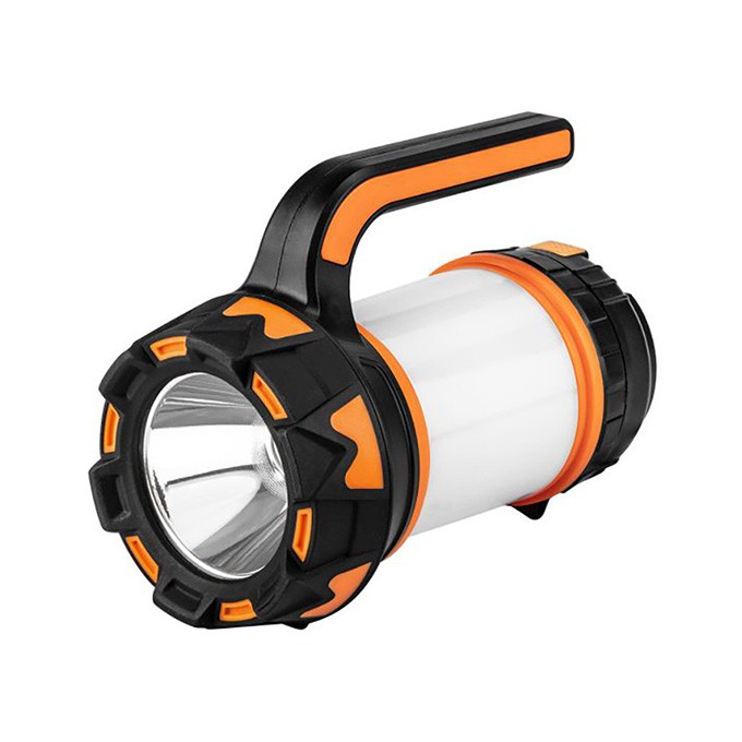 Lampa biwakowa 3w1, 1x1200 mAh, aluminium, czarna, 4 rodzaje oświetlenia, power bank, ładowanie USB