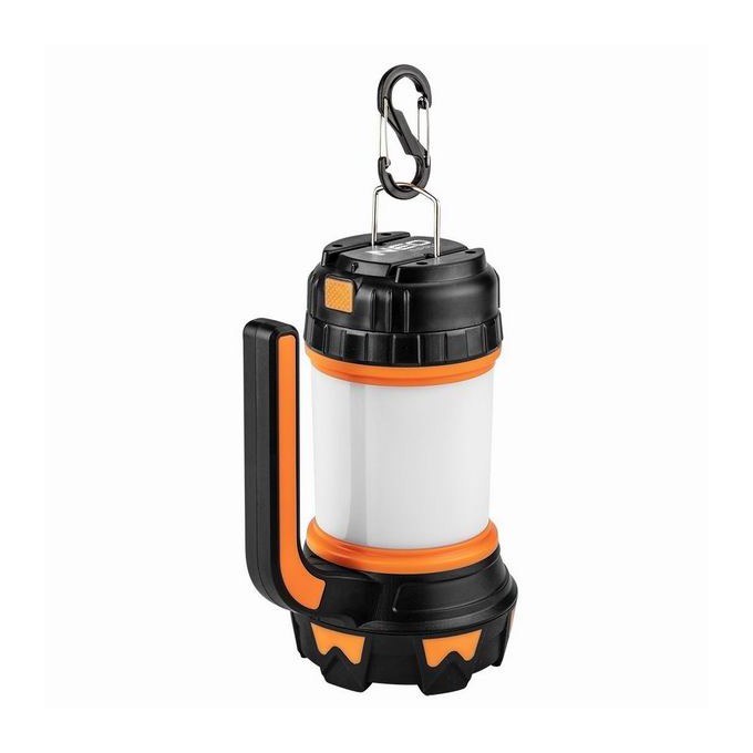 Lampa biwakowa 3w1, 1x1200 mAh, aluminium, czarna, 4 rodzaje oświetlenia, power bank, ładowanie USB