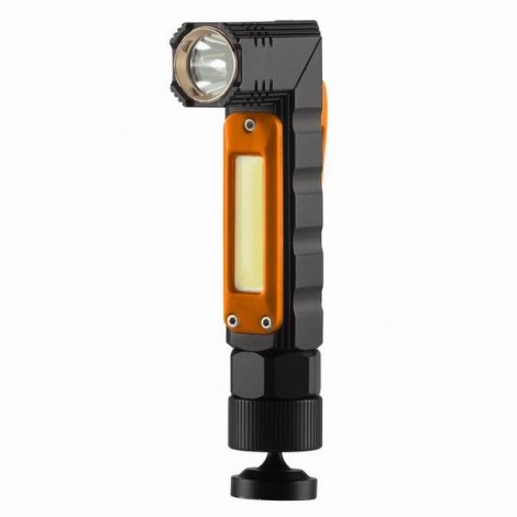 Latarka akumulatorowa, 1xLED, 1x2000 mAh, czarna, IP20, 5 funkcji, moc 3 W Latarka akumulatorowa, 1xLED, 1x2000 mAh, czarna, IP20, 5 funkcji, moc 3 W