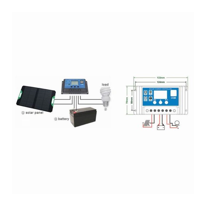 Kontroler panelu słonecznego, Neo Tools, 10A, 12/24V