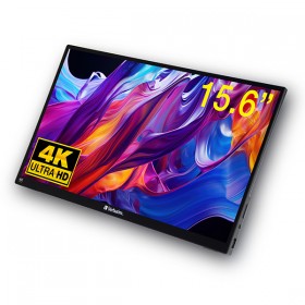 Verbatim monitor przenośny dotykowy, PMT-15-4K, 15.6", Ultra HD 4K (3840x2160), 60Hz, czarny