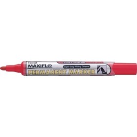 Marker permanentny Pentel NLF50 okrągła końcówka czerwony