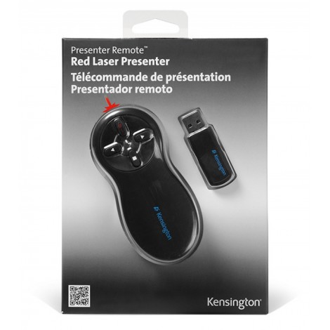 Prezenter laserowy KENSINGTON, bezprzewodowy, czarny