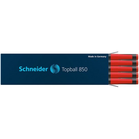 Wkład do pióra kulkowego SCHNEIDER Topball 850, 0,5 mm, czerwony