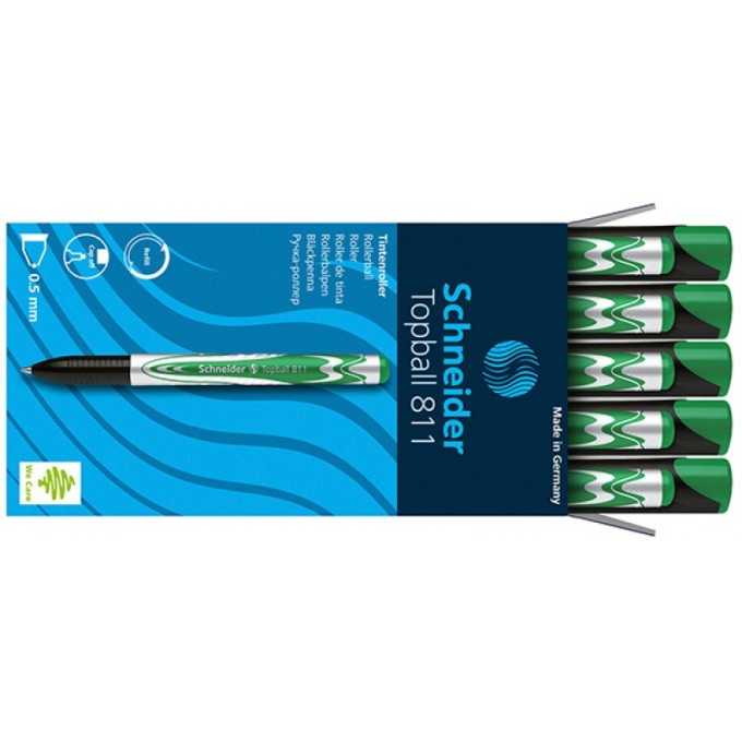 Pióro kulkowe SCHNEIDER Topball 811, 0,5 mm, zielone