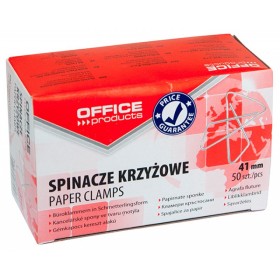 Spinacze krzyżowe OFFICE PRODUCTS, 41mm, 50szt., srebrne
