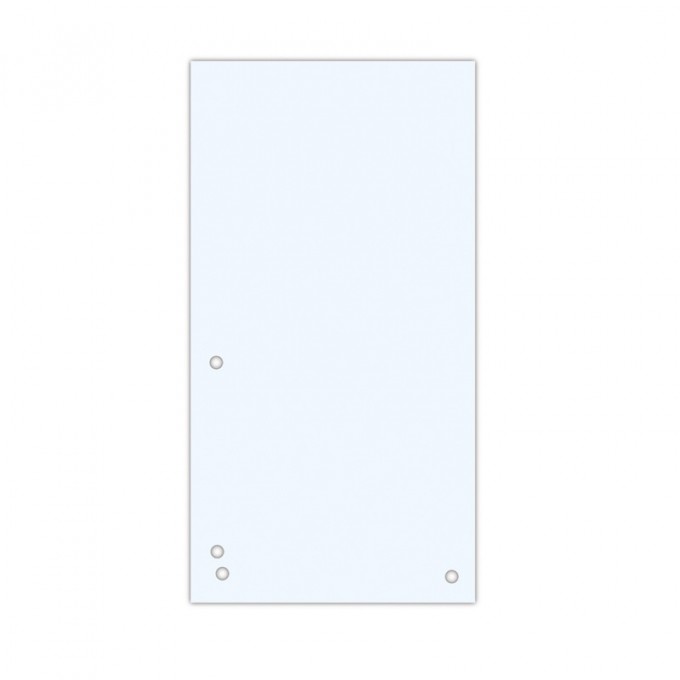 Przekładki DONAU, karton, 1/3 A4, 235x105mm, 100szt., białe