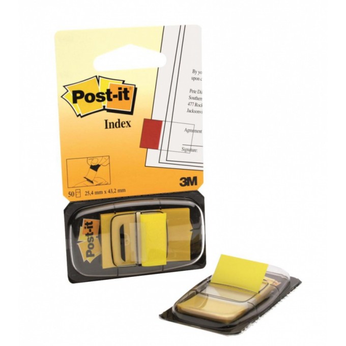Zakładki indeksujące POST-IT® (680-5), PP, 25,4x43,2mm, 50 kart., żółte