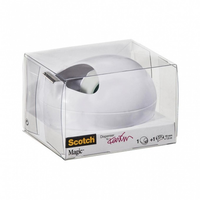 Dyspenser do taśm SCOTCH® Magic™ (C36-W-EU) projektu Karim Rashid, biały, taśma GRATIS