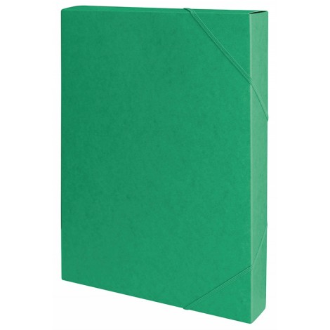 Teczka z gumką przestrz. OFFICE PRODUCTS, preszpan, A4/40, 450gsm, zielona