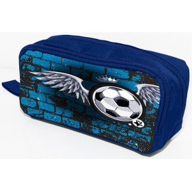 Piórnik-kosmetyczka DONAU Soccer Style, bez wyposażenia, 20x8x5,5cm, niebieski