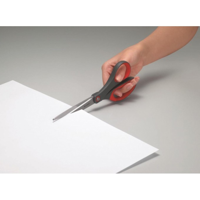 Nożyczki biurowe SCOTCH® (1448), precyzyjne, 20,5cm, czerwono-szare
