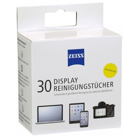 Chusteczki do czyszczenia ekranów, tabletów i laptopów ZEISS, 30 szt., białe