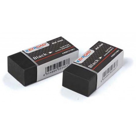 Gumka uniwersalna KEYROAD Black, 3szt., blister, czarna
