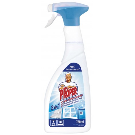 Uniwersalny płyn MR PROPER, 3w1, profesjonalny, do wszystkich powierzchni, z funkcją dezynfekcji, 750ml