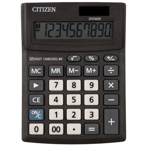 Kalkulator biurowy CITIZEN CMB1001-BK Business Line, 10-cyfrowy, 137x102mm, czarny Kalkulator biurowy CITIZEN CMB1001-BK Business Line, 10-cyfrowy, 137x102mm, czarny