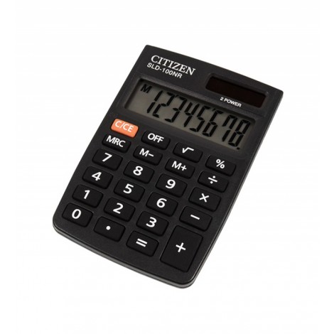 Kalkulator kieszonkowy CITIZEN SLD-100NR, 8-cyfrowy, 88x58mm, czarny