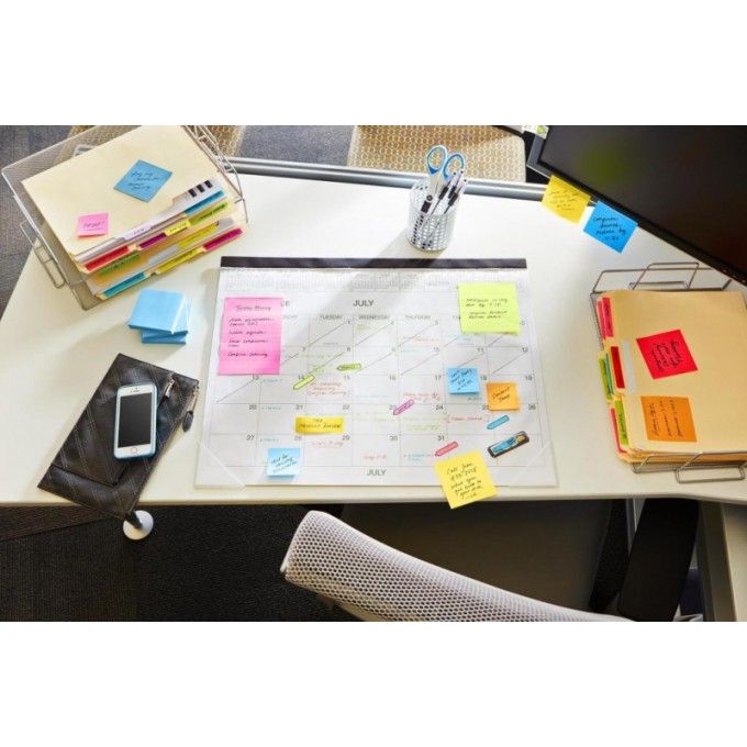 Karteczki samoprzylepne POST-IT® (654NY), 76x76mm, 1x100 kart., jaskrawy żółty