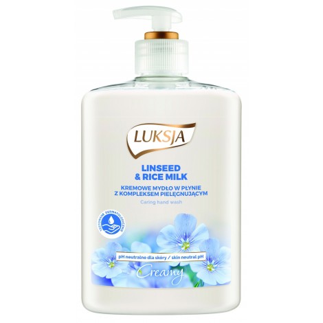 Mydło w płynie LUKSJA Creme, len i mleczko ryżowe, 500ml