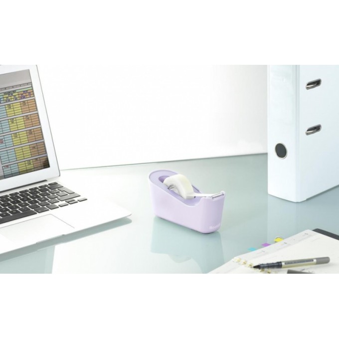 Dyspenser do taśm SCOTCH® (C-18L), w zestawie taśma Magic 19mmx33m, lawendowy