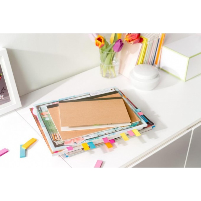 Zakładki indeksujące POST-IT® (671/3), papier, 25x76mm, 3x100 kart., mix kolorów