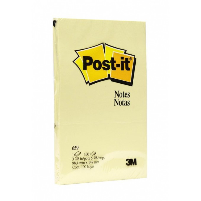 Karteczki samoprzylepne POST-IT® (659), 152x102mm, 1x100 kart., żółte