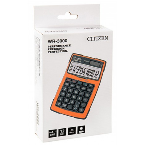 Kalkulator wodoodporny CITIZEN WR-3000, 152x105mm, pomarańczowy